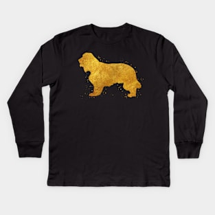 Cocker spaniel dog golden art Kids Long Sleeve T-Shirt